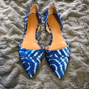 Gorgeous JCrew Tie Dye D’Orsay Flats 9.5